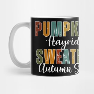 Pumpkins Hayrides Sweaters Autumn Skies Mug